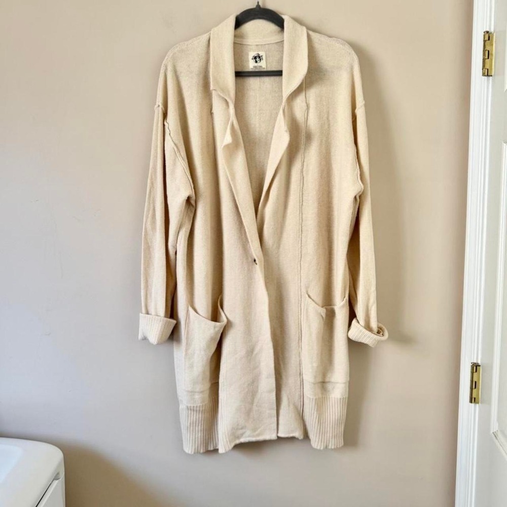 Free People We the Free Knit Duster 100% cotton natural fiber sweater cardigan